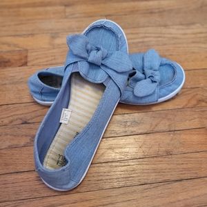 Time and Tru denim flat shoes size 9